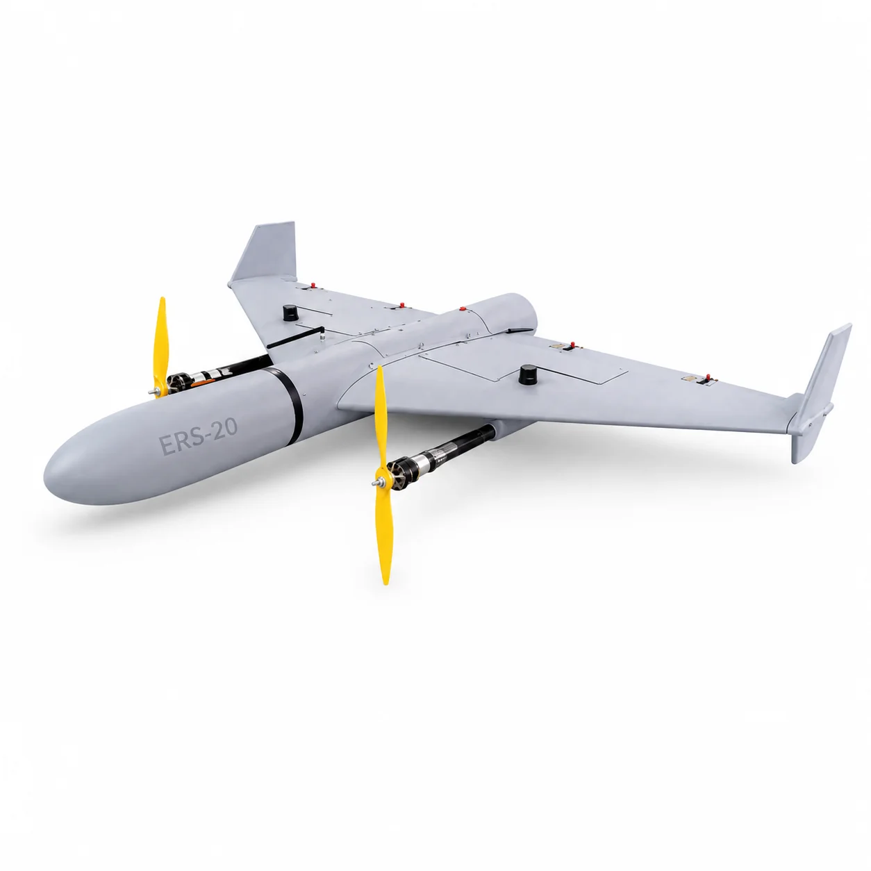 ERS-20 delta-wing fixed-wing UAV on a white background