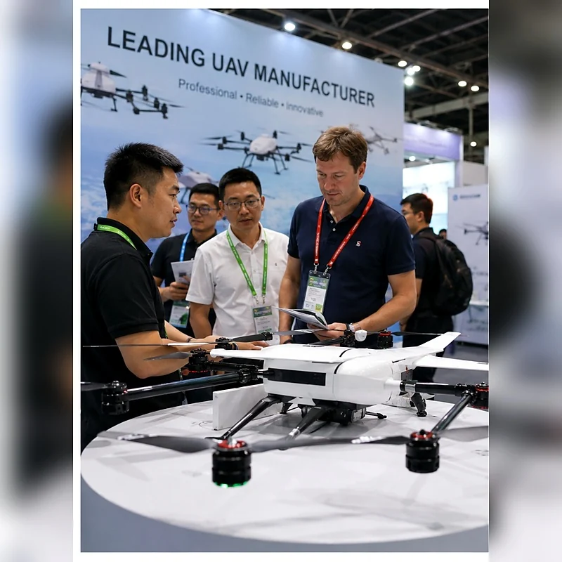 TJW UAV products at an industry exhibition