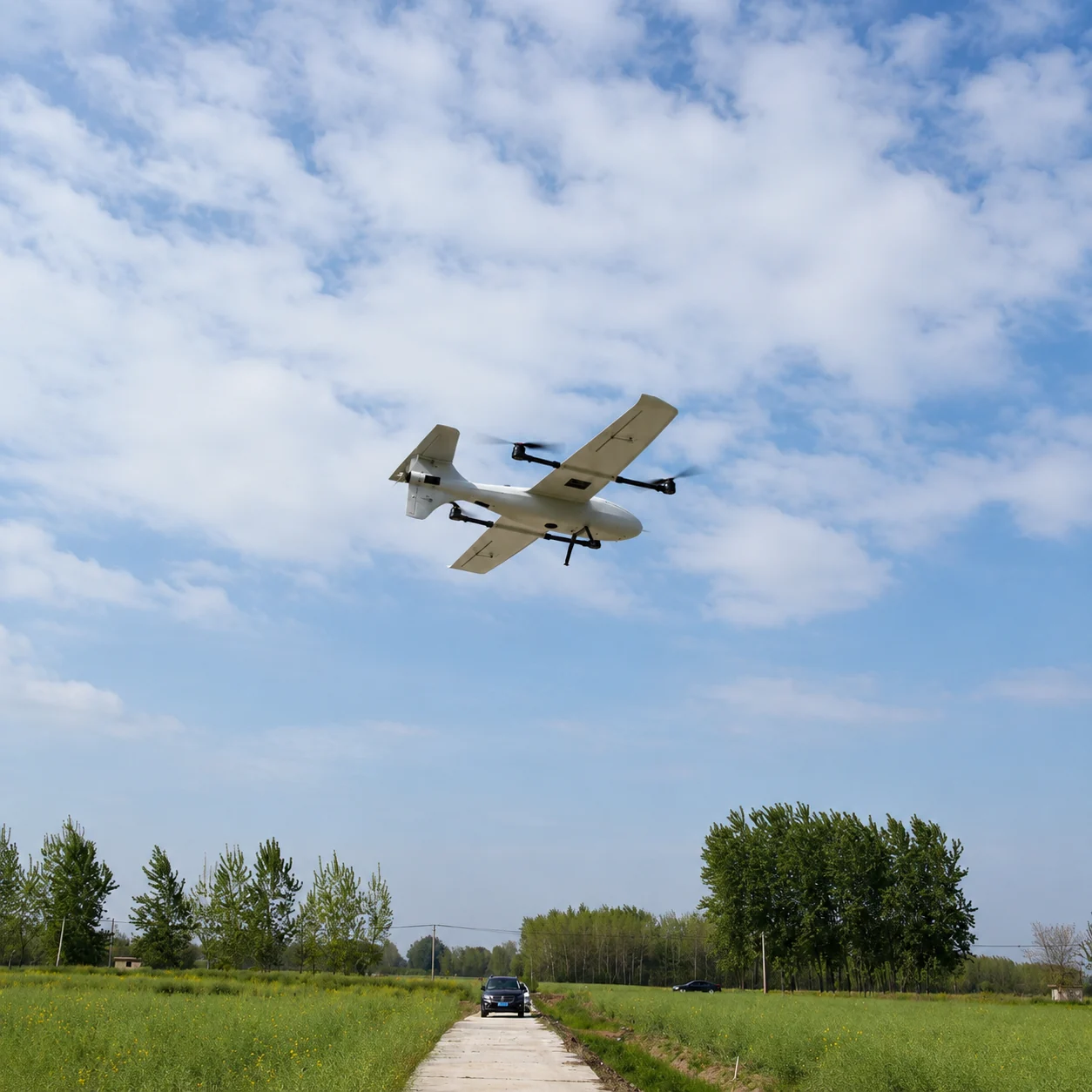 JT-245 hybrid-wing VTOL UAV in flight